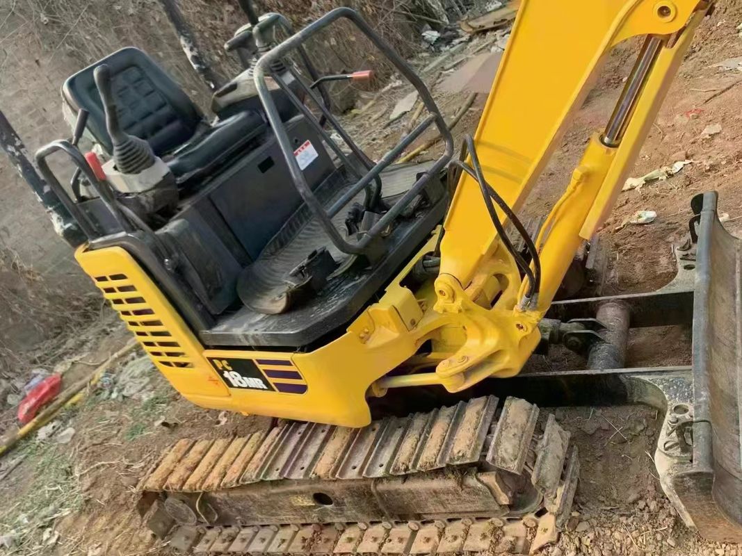 Kullanılmış toprak taşıma makineleri sürünen kazıcı 2 ton yüksek kaliteli mini kazıcı Komatsu pc 18 MR