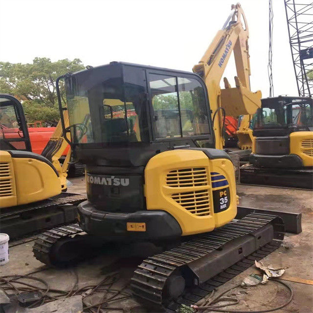 Düşük fiyat 3 ton kullanılmış Japonya ithal Komatsu pc 35 MR sürünen kazıcı daha kısa çalışma saatleri ile