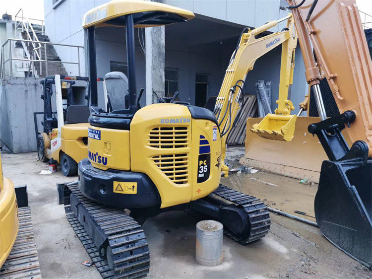 Düşük fiyat 3 ton kullanılmış Japonya ithal Komatsu pc 35 MR sürünen kazıcı daha kısa çalışma saatleri ile