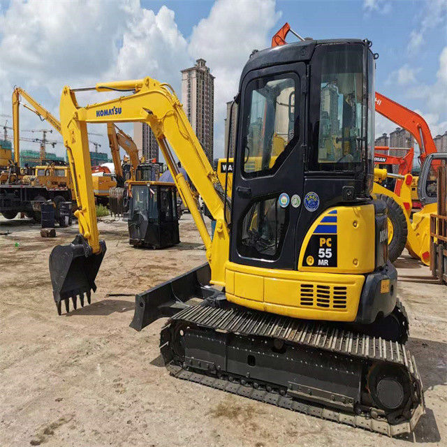 Yüksek kaliteli 6 ton kullanılmış Japonya ithal Komatsu pc 55 MR daha kısa çalışma saatleri olan sürükleyici kazıcı