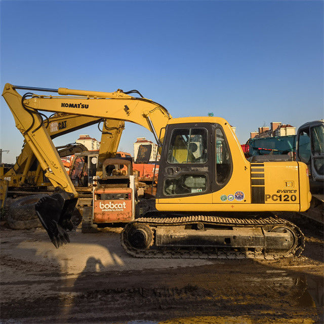 Yüksek Kalite 12 Ton Kullanılmış Ekskavatör Japonya İthalat Komatsu Pc 120 Sürünen Ekskavatör Daha Kısa Çalışma Saatleri
