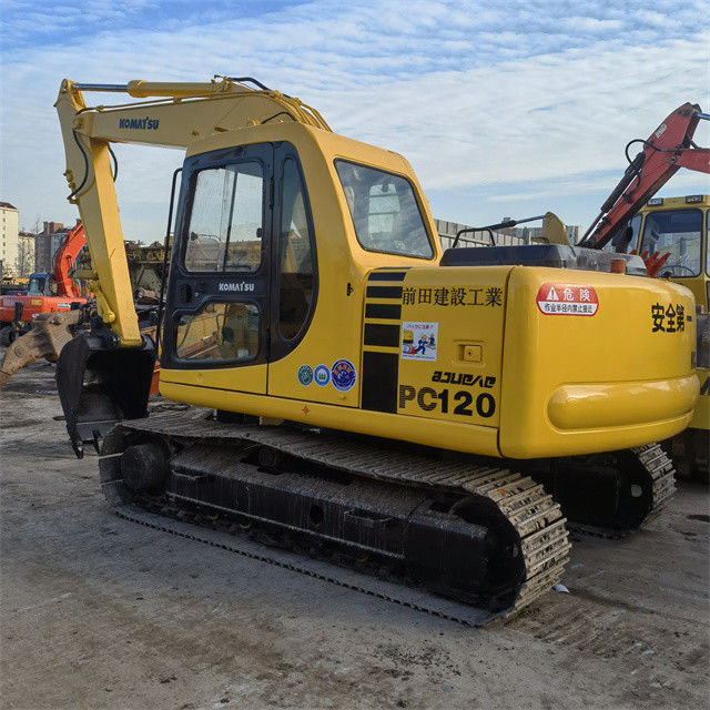 Yüksek Kalite 12 Ton Kullanılmış Ekskavatör Japonya İthalat Komatsu Pc 120 Sürünen Ekskavatör Daha Kısa Çalışma Saatleri