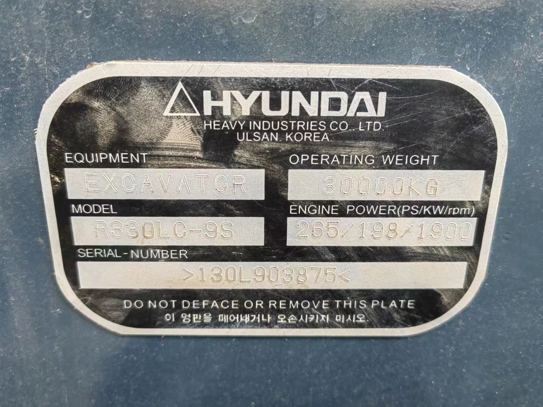 33 ton iş için hazır ve deneyimli Kore ithal Hyundai DH330LC-9