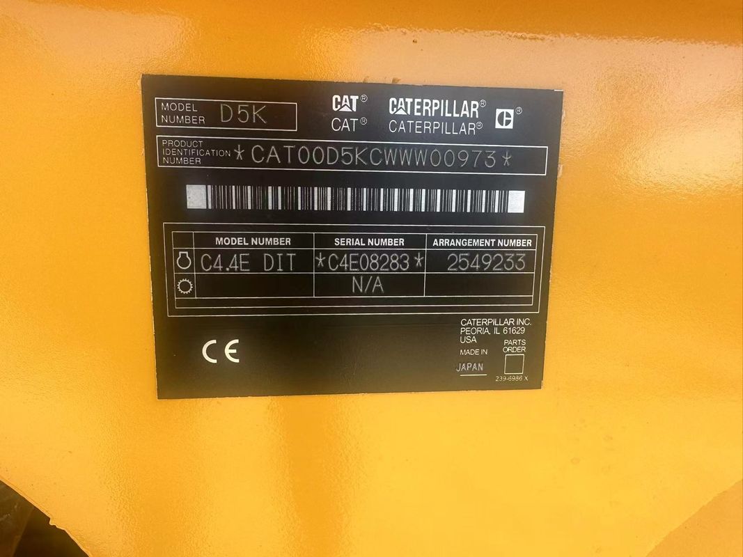 Cat Caterpillar D5k Lgp Cat D5k Dozer Ön Kılıç Genişliği 4.262m Dozer İkinci El