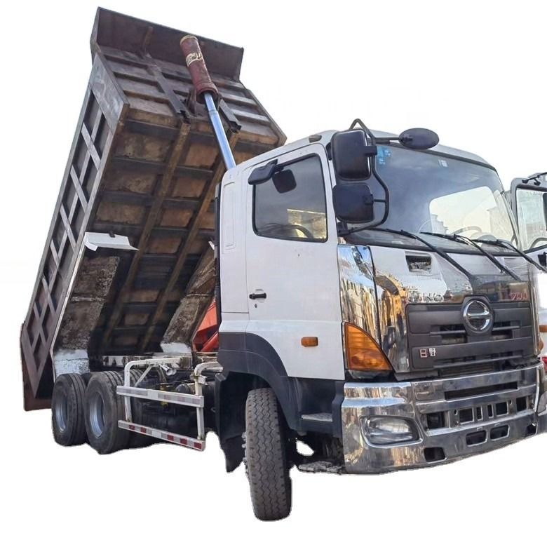 Kullanılan Multimedia Sistemi HINO 6*4 Ağır İş 700 Ağır İnşaat için Çöp Kamyonu