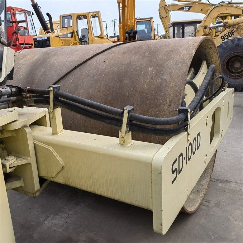 Amerika İthalatlı Orijinal Ingersoll-Rand SD100 Yol Makineleri Kullanılmış Tek Davul Roleri