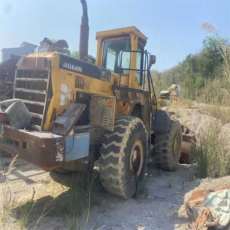 Ön yükleyici 235KW Japon Komatsu WA500-6 Tekerlekli yükleyici 4.5 Kubik İkinci El