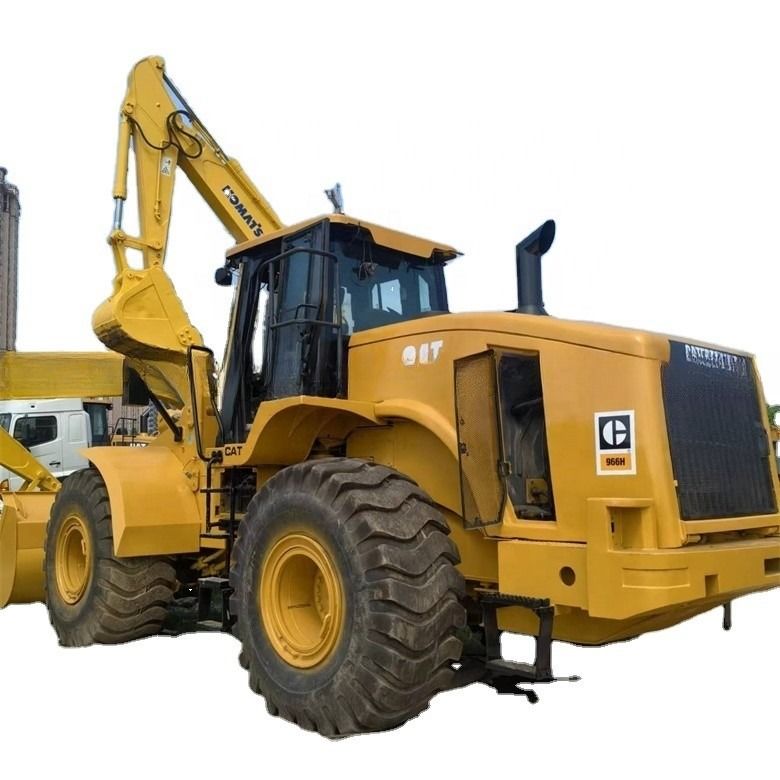 24 Ton Kullanılmış 966H Cat Japon orijinal tekerlekli yükleyiciler düşük çalışma saatlerinde perakende için