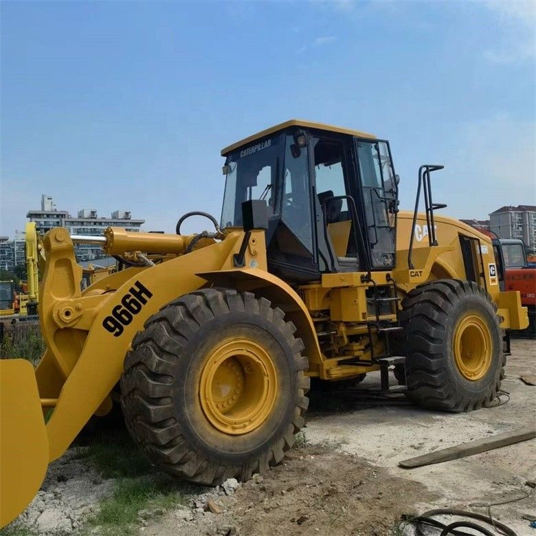 24 Ton Kullanılmış 966H Cat Japon orijinal tekerlekli yükleyiciler düşük çalışma saatlerinde perakende için