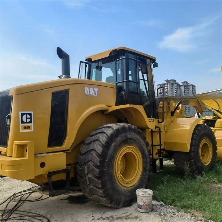 24 Ton Kullanılmış 966H Cat Japon orijinal tekerlekli yükleyiciler düşük çalışma saatlerinde perakende için