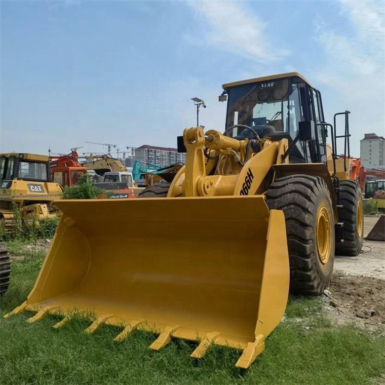 24 Ton Kullanılmış 966H Cat Japon orijinal tekerlekli yükleyiciler düşük çalışma saatlerinde perakende için