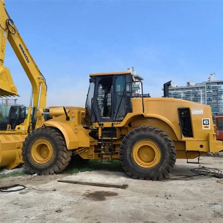 24 Ton Kullanılmış 966H Cat Japon orijinal tekerlekli yükleyiciler düşük çalışma saatlerinde perakende için