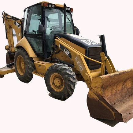 6792 10200 kg Makine Ağırlığı Kullanılmış Caterpillar 416E Backhoe Loader 162 kw Orijinal Şimdi