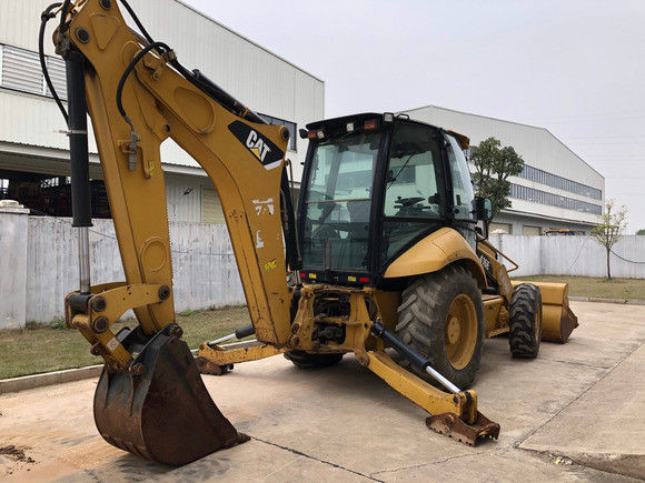 6792 10200 kg Makine Ağırlığı Kullanılmış Caterpillar 416E Backhoe Loader 162 kw Orijinal Şimdi